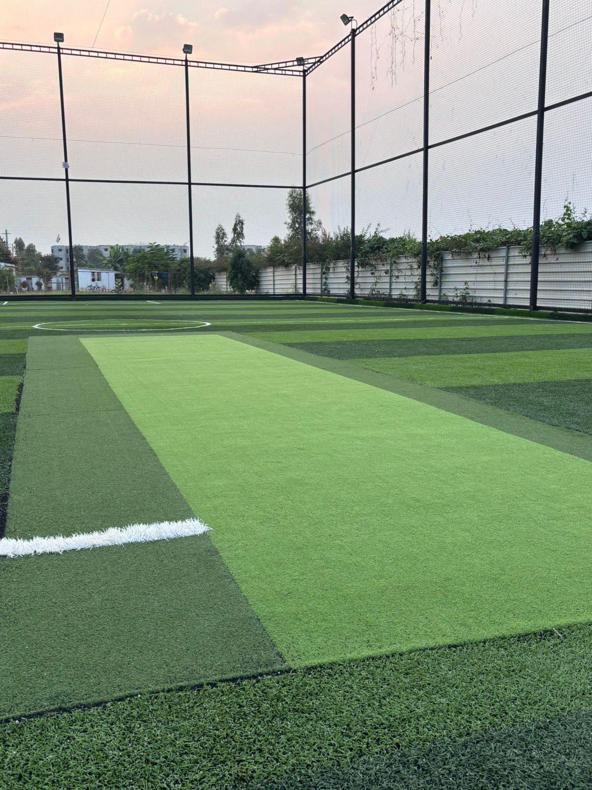 Playnet football turf evening lights